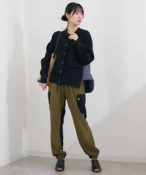 KATHARINE ROSS（キャサリンロス）の「【KATHARINE ROSS】テープデザインイージーカーゴパンツ（カーゴパンツ・レディース・ブラック/カーキ・MEDIUM）」の3枚目の写真