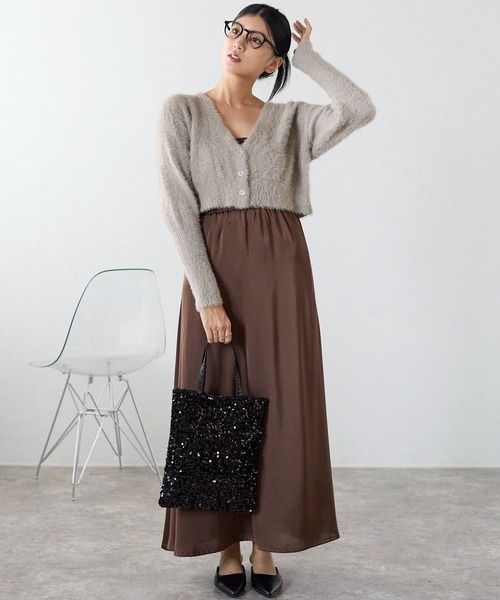 &Robu.（アンドロブ）の「スパンコールトートバッグ お呼ばれ 結婚式 / 大きめ /サブバッグ（トートバッグ・レディース・シルバー/ブラック/グレー/ベージュ・FREE）」の10枚目の写真
