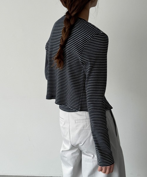 CANAL JEAN（キャナルジーン）の「El mar　ボーダーアンサンブル（アンサンブル・レディース・ネイビー/アイボリー・ONE SIZE）」の15枚目の写真