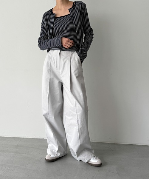 CANAL JEAN（キャナルジーン）の「El mar　ボーダーアンサンブル（アンサンブル・レディース・ネイビー/アイボリー・ONE SIZE）」の16枚目の写真