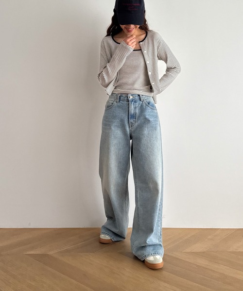 CANAL JEAN（キャナルジーン）の「El mar　ボーダーアンサンブル（アンサンブル・レディース・ネイビー/アイボリー・ONE SIZE）」の13枚目の写真