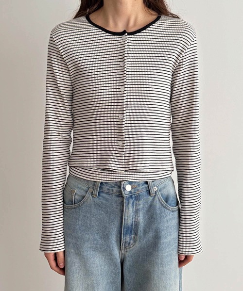 CANAL JEAN（キャナルジーン）の「El mar　ボーダーアンサンブル（アンサンブル・レディース・ネイビー/アイボリー・ONE SIZE）」の17枚目の写真