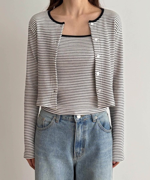 CANAL JEAN（キャナルジーン）の「El mar　ボーダーアンサンブル（アンサンブル・レディース・ネイビー/アイボリー・ONE SIZE）」の18枚目の写真