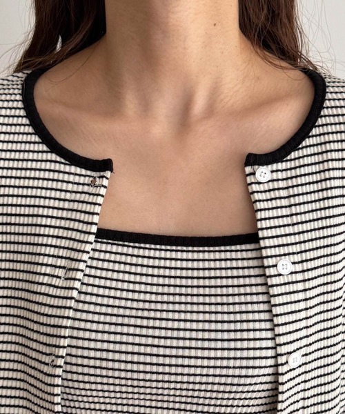 CANAL JEAN（キャナルジーン）の「El mar　ボーダーアンサンブル（アンサンブル・レディース・ネイビー/アイボリー・ONE SIZE）」の5枚目の写真