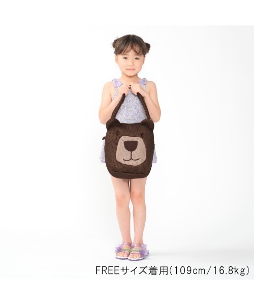 Kids Foret（キッズフォーレ）の「アニマルエアメッシュプールバック（スイムグッズ・キッズ・イエロー/ブラウン/オフホワイト・FREE）」の14枚目の写真