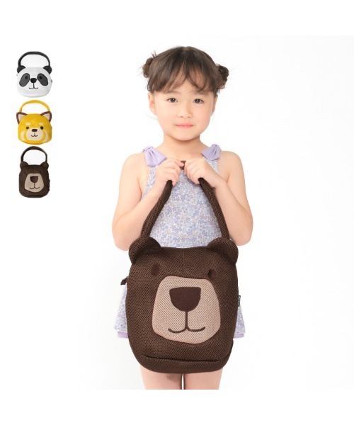 Kids Foret（キッズフォーレ）の「アニマルエアメッシュプールバック（スイムグッズ・キッズ・イエロー/ブラウン/オフホワイト・FREE）」の16枚目の写真