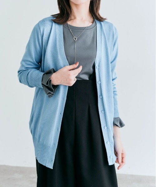 ♡万能Vネックロングニットカーディガン fifth カーディガン 「2024AW」Vネックシャギーニット