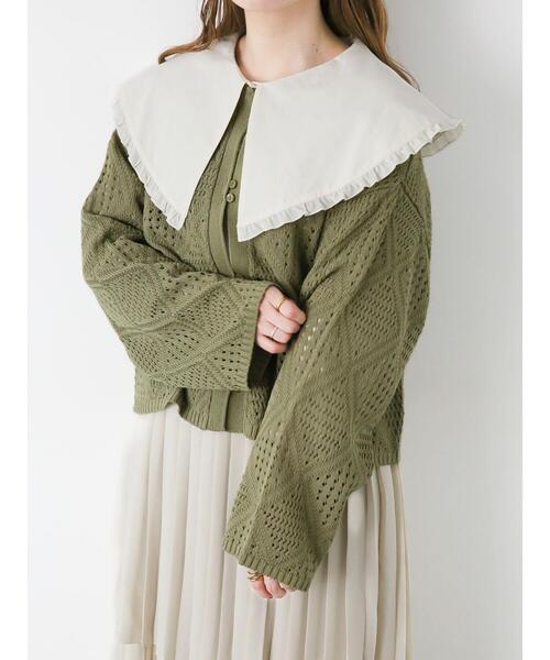 ehka sopo（エヘカソポ）の「フリルビッグ襟ブラウス（シャツ/ブラウス・レディース・オフホワイト/キナリ・F）」の6枚目の写真