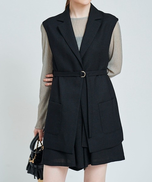 31 Sons de mode（トランテアン　ソン　ドゥ　モード）の「サマーツイードショートパンツ（その他パンツ・レディース・ブラック/グレー・36/38）」の16枚目の写真