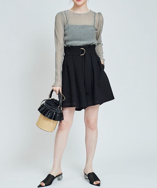 31 Sons de mode サマーツイードショートパンツ （ブラック）38