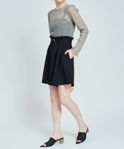 31 Sons de mode（トランテアン　ソン　ドゥ　モード）の「サマーツイードショートパンツ（その他パンツ・レディース・ブラック/グレー・36/38）」の19枚目の写真