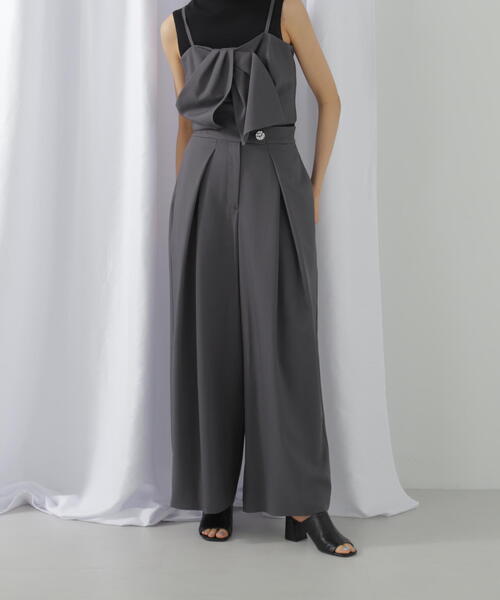 JILL by JILL STUART(ジルバイジルスチュアート)の「◇【eS】〈セットアップ対応〉ドライクロスタックワイドパンツ(その他パンツ・レディース・ホワイト系その他/グレー系その他・SMALL/MEDIUM)」の4枚目の写真
