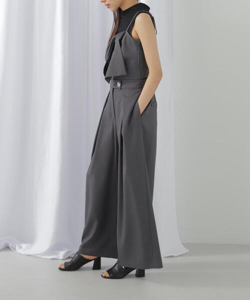 JILL by JILL STUART(ジルバイジルスチュアート)の「◇【eS】〈セットアップ対応〉ドライクロスタックワイドパンツ(その他パンツ・レディース・ホワイト系その他/グレー系その他・SMALL/MEDIUM)」の7枚目の写真