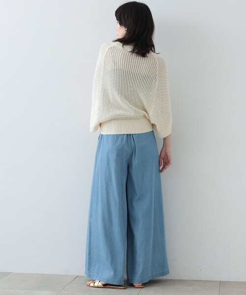 GALLEST（ギャレスト）の「◆メッシュケープニット（ニット/セーター・レディース・ブラック/ホワイト系/ベージュ・38）」の18枚目の写真