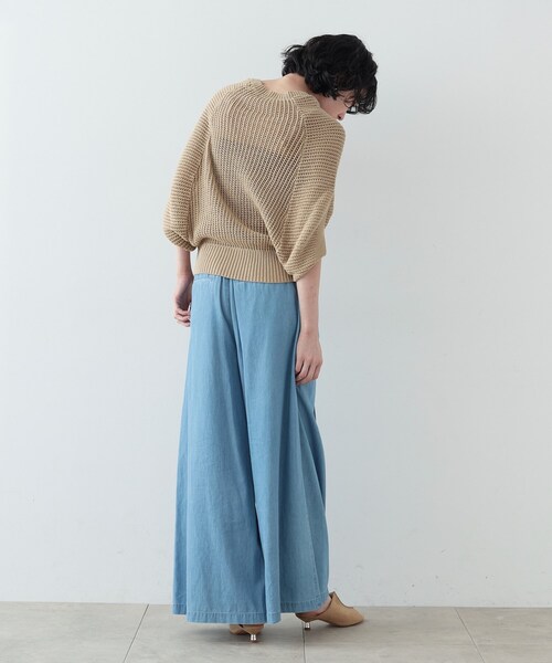 GALLEST（ギャレスト）の「◆メッシュケープニット（ニット/セーター・レディース・ブラック/ホワイト系/ベージュ・38）」の20枚目の写真