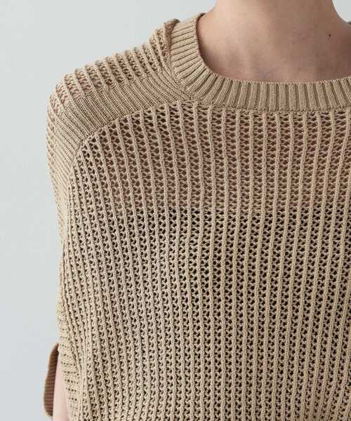 GALLEST（ギャレスト）の「◆メッシュケープニット（ニット/セーター・レディース・ブラック/ホワイト系/ベージュ・38）」の22枚目の写真