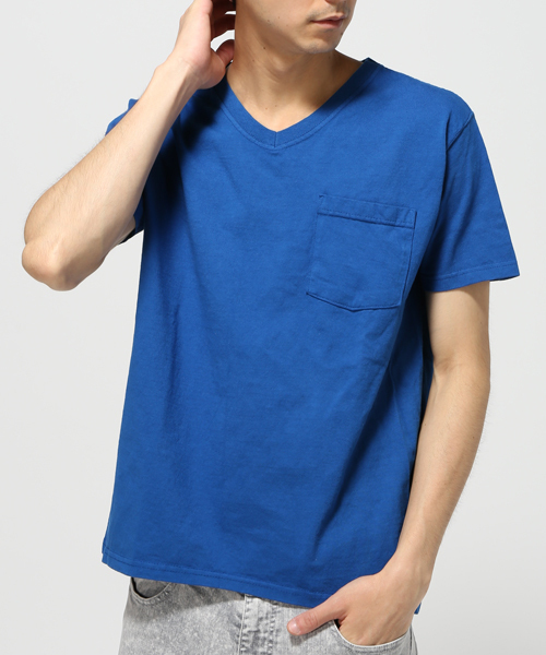 Goodwear(Since1983)(グッドウェア)の「GOOD WEAR / グッドウエア: V-Neck Pocket Tee Slim WHT Tシャツ #(Tシャツ/カットソー・メンズ・ボルドー/ホワイト/ピンク/バーガンディー/アイボリー/ライトブルー/ネイビー/オレンジ/ブルー系その他/ブラック/サックスブルー/チャコールグレー/グリーン/グレー・LARGE/SMALL/X-LARGE/MEDIUM)」の10枚目の写真
