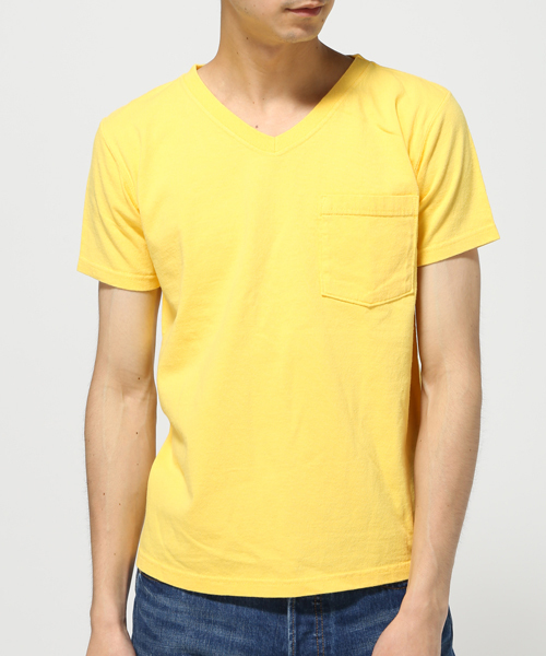 Goodwear(Since1983)(グッドウェア)の「GOOD WEAR / グッドウエア: V-Neck Pocket Tee Slim WHT Tシャツ #(Tシャツ/カットソー・メンズ・ボルドー/ホワイト/ピンク/バーガンディー/アイボリー/ライトブルー/ネイビー/オレンジ/ブルー系その他/ブラック/サックスブルー/チャコールグレー/グリーン/グレー・LARGE/SMALL/X-LARGE/MEDIUM)」の14枚目の写真