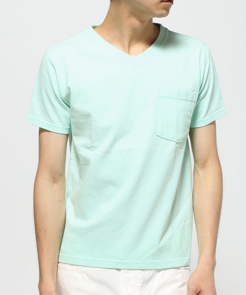 Goodwear(Since1983)(グッドウェア)の「GOOD WEAR / グッドウエア: V-Neck Pocket Tee Slim WHT Tシャツ #(Tシャツ/カットソー・メンズ・ボルドー/ホワイト/ピンク/バーガンディー/アイボリー/ライトブルー/ネイビー/オレンジ/ブルー系その他/ブラック/サックスブルー/チャコールグレー/グリーン/グレー・LARGE/SMALL/X-LARGE/MEDIUM)」の7枚目の写真