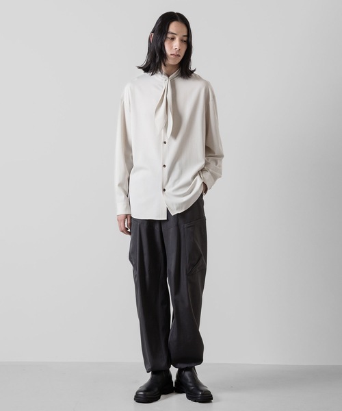 ATTACHMENT（アタッチメント）の「NY/CO ツイル ワイドカーゴトラウザーズ / NY/CO TWILL WIDE CARGO TROUSERS（カーゴパンツ・メンズ・ブラック/ダークグレー/ボルドー・1/2/3）」の7枚目の写真