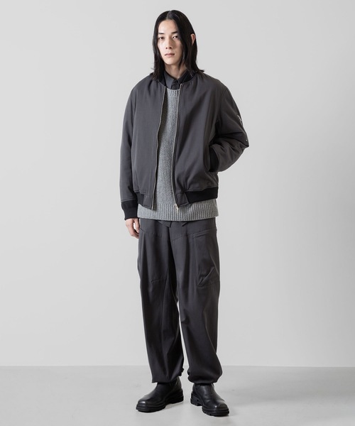 ATTACHMENT（アタッチメント）の「NY/CO ツイル ワイドカーゴトラウザーズ / NY/CO TWILL WIDE CARGO TROUSERS（カーゴパンツ・メンズ・ブラック/ダークグレー/ボルドー・1/2/3）」の10枚目の写真