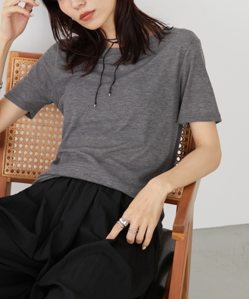 セール】シアーリブクルーTEE（Tシャツ/カットソー）｜Auntie