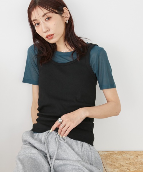 セール】シアーリブクルーTEE（Tシャツ/カットソー）｜Auntie