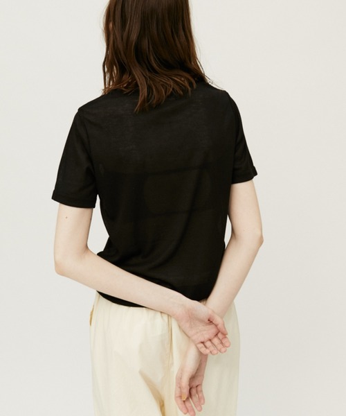 Auntie Rosa Holiday（アンティローザホリデー）の「シアーリブクルーTEE（Tシャツ/カットソー・レディース・ピンク/グリーン/ホワイト/ブラック/グレー/ダークグリーン/ライム・FREE）」の9枚目の写真