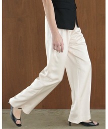 SATIN TUCK PANTS