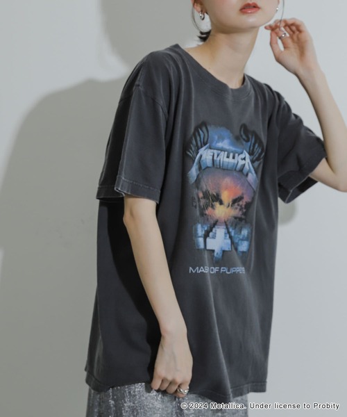 SENSE OF PLACE by URBAN RESEARCH（センスオブプレイスバイアーバンリサーチ）の「『別注』GOOD ROCK SPEED×SOP　METALLICA バンドTシャツ（Tシャツ/カットソー・レディース・ブラック/ネイビー・ONE）」の3枚目の写真