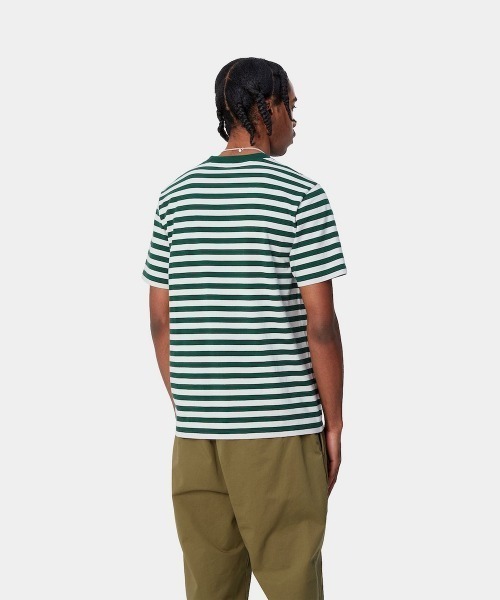 Carhartt WIP(カーハートダブリューアイピー)の「Carhartt WIP S/S SCOTTY ATHLETIC(カーハートワークインプログレス S/S スコッティ アスレチック)(Tシャツ/カットソー・メンズ・ネイビー系/ブラック系/グリーン系・SMALL/MEDIUM/LARGE/X-LARGE)」の9枚目の写真