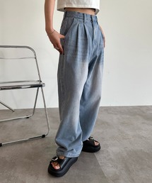 タックワイドデニムパンツ【ZOZOTOWN限定アイテム】