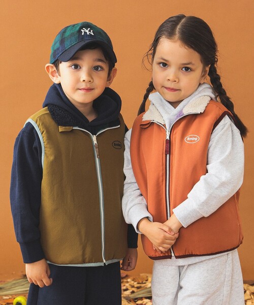 B:MING by BEAMS（ビーミングバイビームス）の「リバーシブル ボア ベスト（100～140cm）（ベスト・キッズ・パープル/グリーン・100/110/120/130/140）」の5枚目の写真