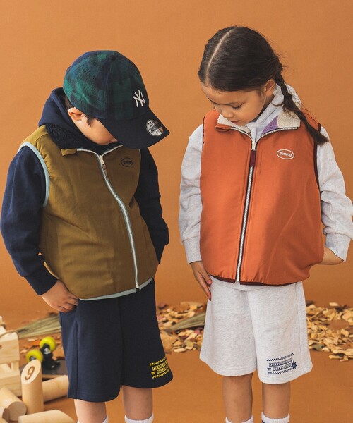 B:MING by BEAMS（ビーミングバイビームス）の「リバーシブル ボア ベスト（100～140cm）（ベスト・キッズ・パープル/グリーン・100/110/120/130/140）」の6枚目の写真