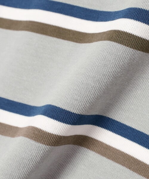 BEAMS(ビームス)の「ボーダー ルーズ ロングスリーブ Tシャツ(Tシャツ/カットソー・メンズ・ブラウン/ライトグレー/チャコールグレー・S/M/L/XL)」の8枚目の写真