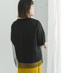 チュールレイヤードハンソデTシャツ
