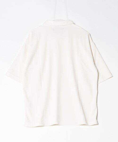 NANO universe(ナノユニバース)の「ドライカノコワイドポロシャツ 半袖(ポロシャツ・メンズ・ブルー/アイボリー/バーガンディー・M/L)」の4枚目の写真