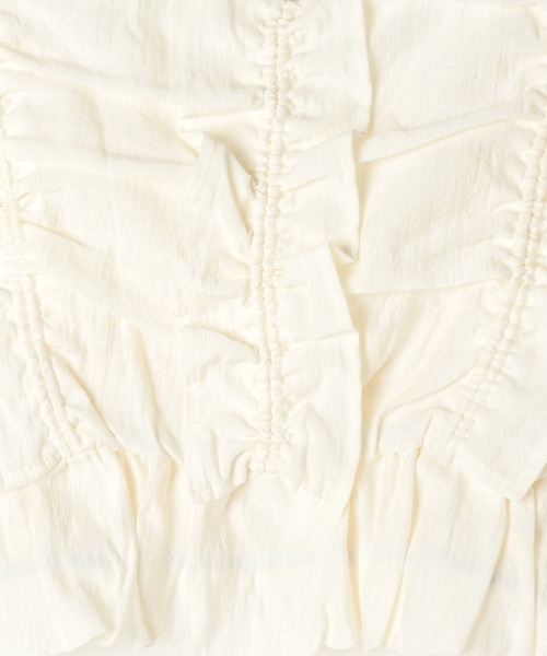 Heather（ヘザー）の「シャーリングフリルキャミ　130782（キャミソール・レディース・オフホワイト/ブラック/ピンク・FREE）」の10枚目の写真