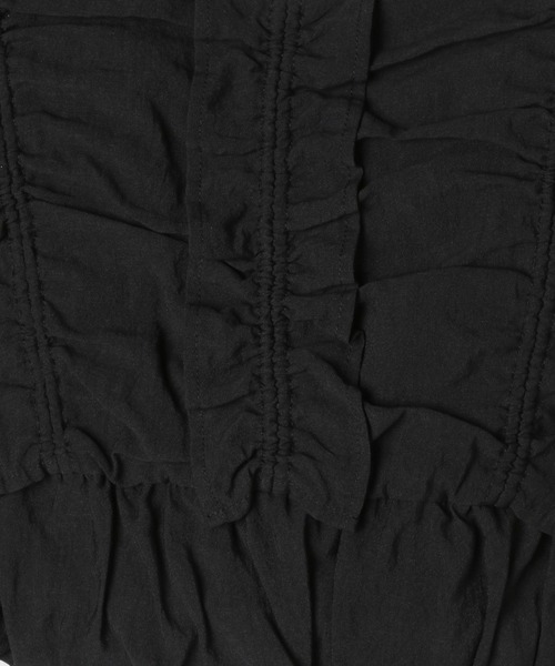 Heather（ヘザー）の「シャーリングフリルキャミ　130782（キャミソール・レディース・オフホワイト/ブラック/ピンク・FREE）」の4枚目の写真