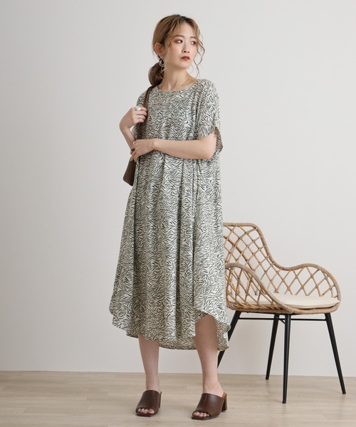 FUNALIVE（ファンアライブ）の「je crois soi レーヨンプリントワンピース（チュニック・レディース・G/A/F/D/C/H/E/Y/B・FREE）」の11枚目の写真