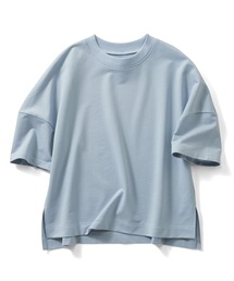 ＩＥＤＩＴ　海と空のブルーを楽しむ　ランタンスリーブミニ裏毛トップス