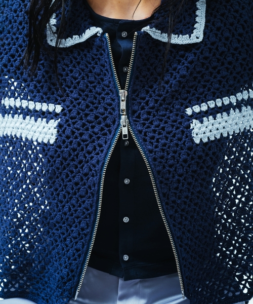 Charles Chaton(シャルルシャトン)の「hand crochet zip-up Charles Chaton(シャルルシャトン)の「hand crochet zip-up