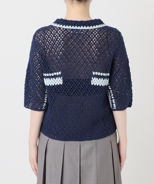 Charles Chaton ニット Charles Chaton（シャルルシャトン）の「hand crochet zip-up