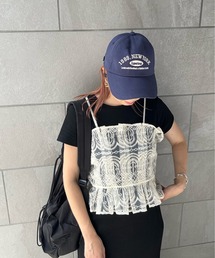 y/m by misato | 刺繍オーガンジービスチェ(ベスト)