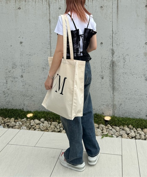 y/m by misato（イムバイミサト）の「刺繍オーガンジービスチェ（ベスト・レディース・アイボリー/ブラック・FREE）」の8枚目の写真