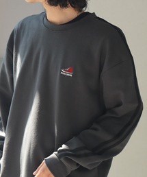 【CONVERSE/コンバース】裏起毛 スリーブライン シューズロゴクルースウェット