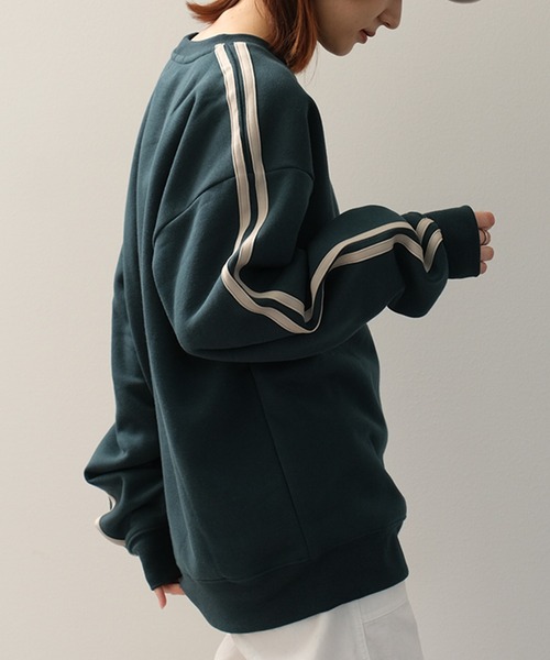 CONVERSE(コンバース)の「【CONVERSE/コンバース】裏起毛 スリーブライン シューズロゴクルースウェット(スウェット・メンズ・オートミール/ブルーグリーン/グレイッシュベージュ/スミクロ・LL/M/L)」の21枚目の写真