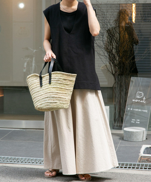 FORK&SPOON(フォークアンドスプーン)の「FORK&SPOON ジャガードVネックプルオーバー(ベスト・レディース・ブラック/アイボリー・1)」の8枚目の写真