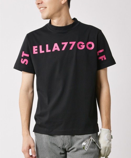 stella77golf（ステラセブンティーンセブンゴルフ）の「接触冷感モックネックTシャツ（Tシャツ/カットソー・メンズ・ブルー/ブラック/ホワイト・MEDIUM/LARGE/X-LARGE/XX-LARGE）」の2枚目の写真