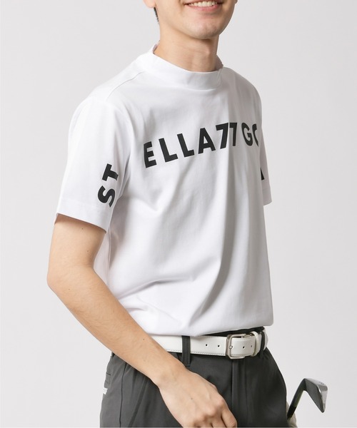 stella77golf（ステラセブンティーンセブンゴルフ）の「接触冷感モックネックTシャツ（Tシャツ/カットソー・メンズ・ブルー/ブラック/ホワイト・MEDIUM/LARGE/X-LARGE/XX-LARGE）」の4枚目の写真